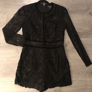 Topshop lace and velvet romper